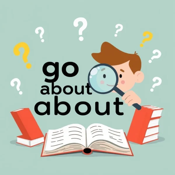 Image of someone thoughtfully planning, with the caption: How to go about learning English phrasal verbs like 'go about'.