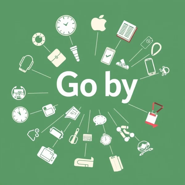 Image showing examples of the phrasal verb 'Go by' in context