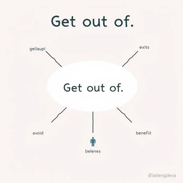 Illustration for understanding the phrasal verb Get out of