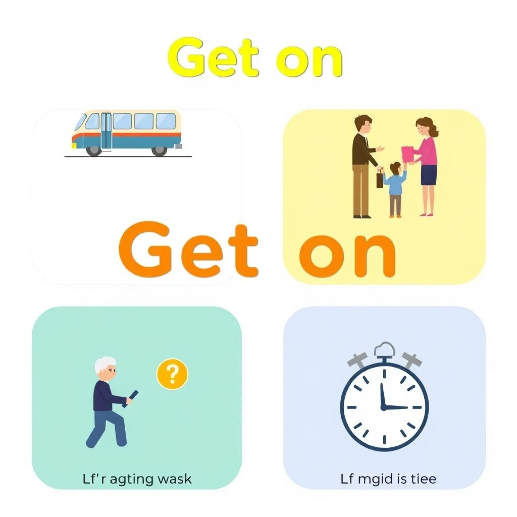 Hiểu về Cụm động từ "Get on": Các Nghĩa và Cách Dùng trong Tiếng Anh