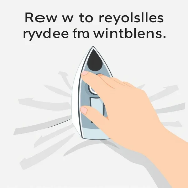 Illustration of smoothing out wrinkles, representing the phrasal verb 'iron out'