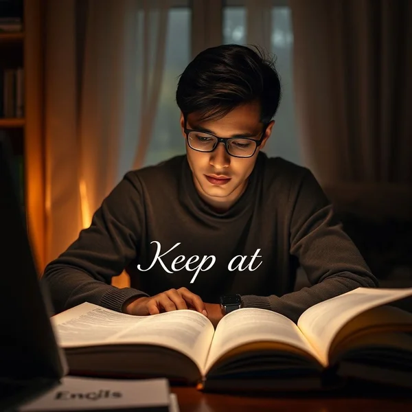 Minh họa Sự Kiên trì với Cụm động từ Keep at