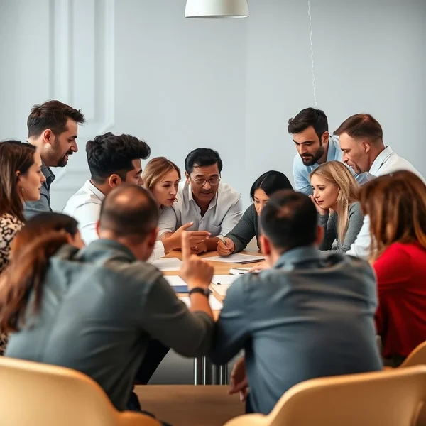 A team collaborating to Hammer out a new plan