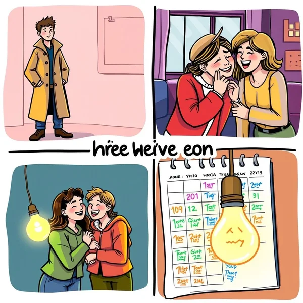 Image showing different uses of the phrasal verb "Have on"
