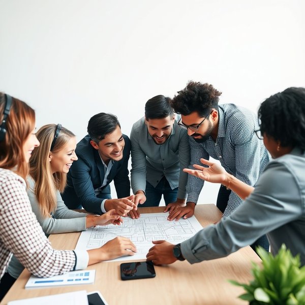 A team collaborating to Hammer out a new plan