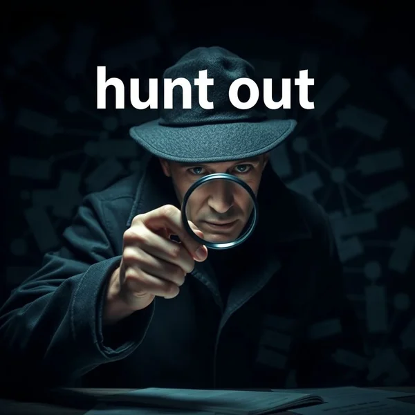 Image showing a magnifying glass over a map, symbolizing the act to hunt out information
