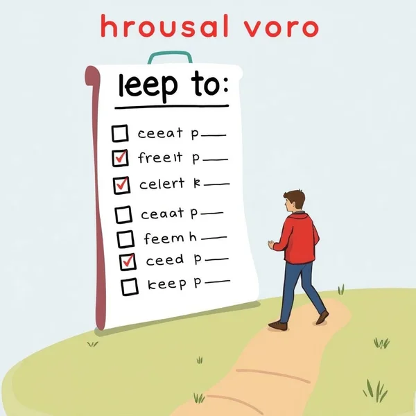 Image showing someone trying to keep to a path or schedule, illustrating the phrasal verb 'Keep to'