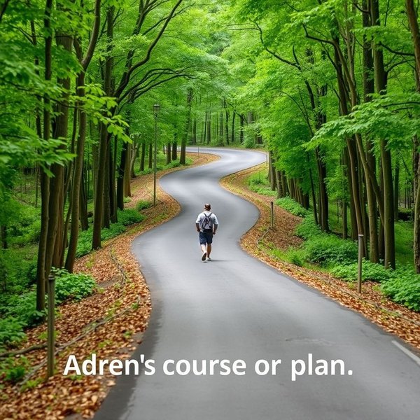 Image showing someone trying to keep to a path or schedule, illustrating the phrasal verb 'Keep to'