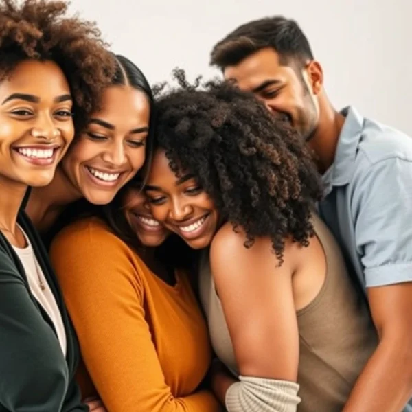 Image of people supporting each other, illustrating the concept of "lean on"