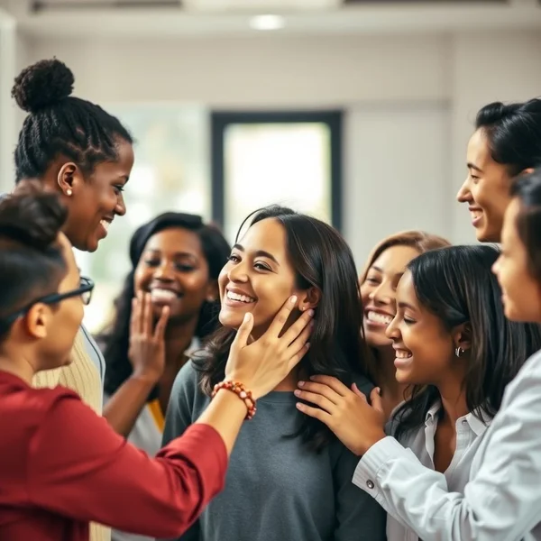 Image of people supporting each other, illustrating the concept of "lean on"