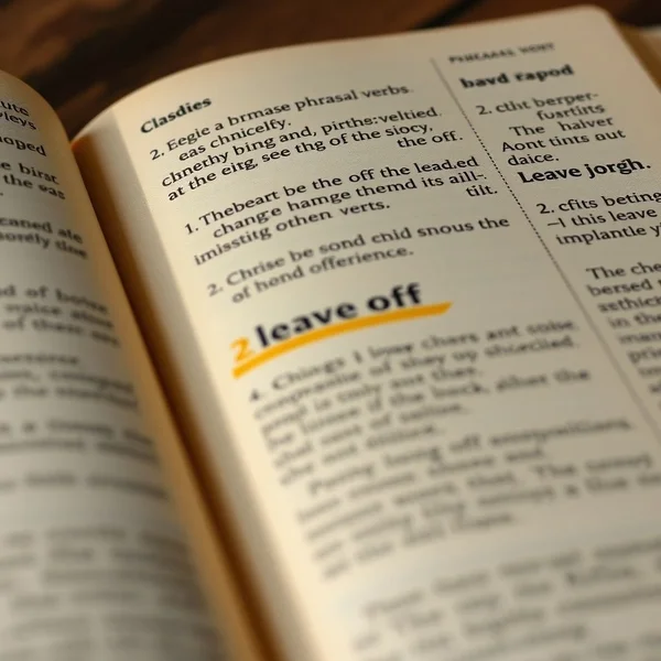 Understanding the phrasal verb Leave Off