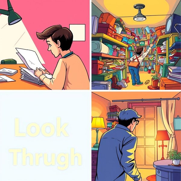 Understanding the phrasal verb Look through