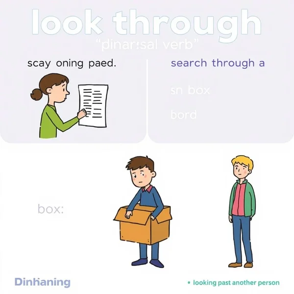 Understanding the phrasal verb Look through