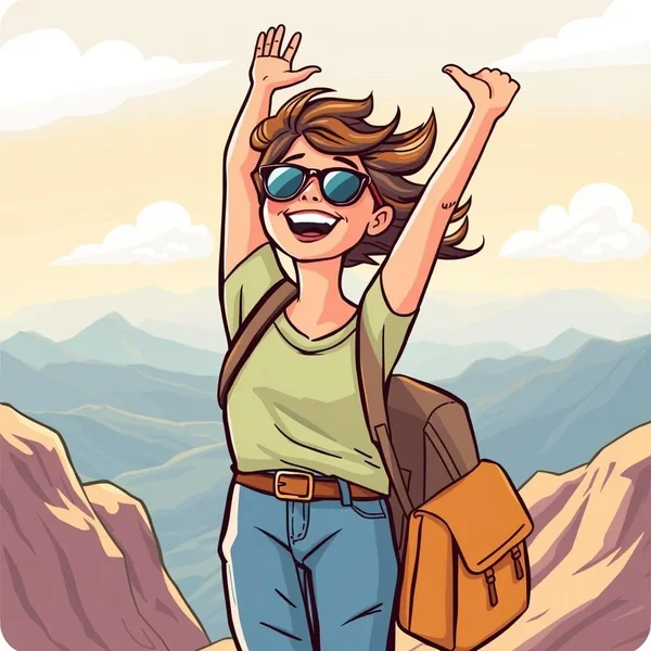 Image of someone happily living out their dream, with the text "Live out your dreams" overlaid