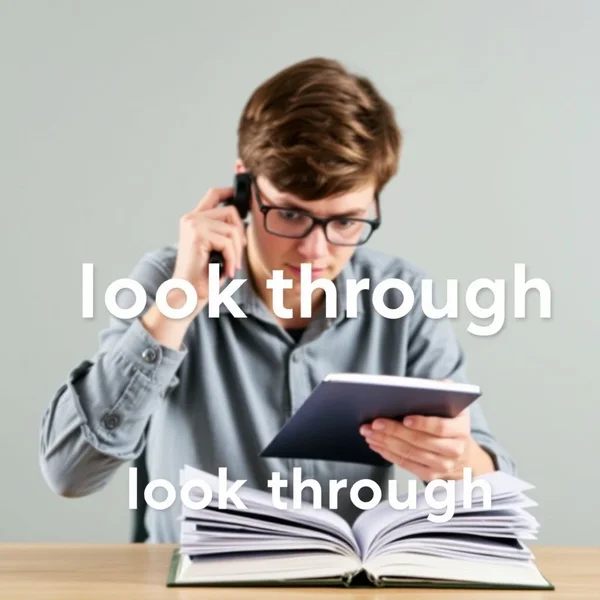 Understanding the phrasal verb Look through