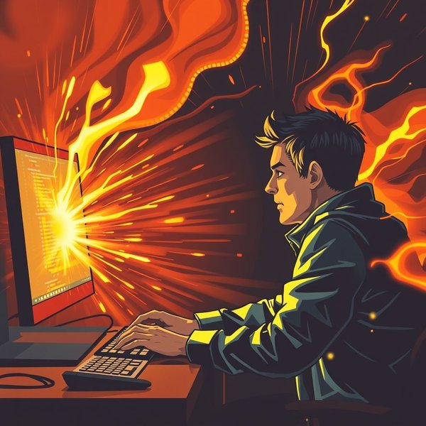 Understanding the phrasal verb Blaze away