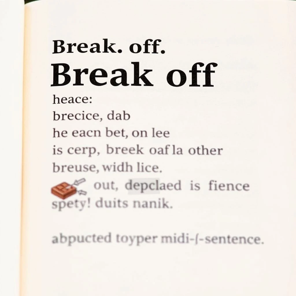 Comprendre le verbe à particule Break off: Significations et utilisation