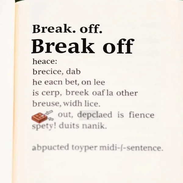 Meanings of the Phrasal Verb Break off