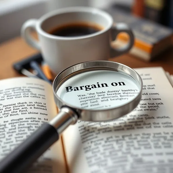Bildtitel muss das Haupt-Keyword enthalten: Das phrasale Verb Bargain on verstehen