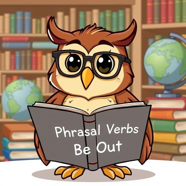 Het begrijpen van het phrasal verb Be Out