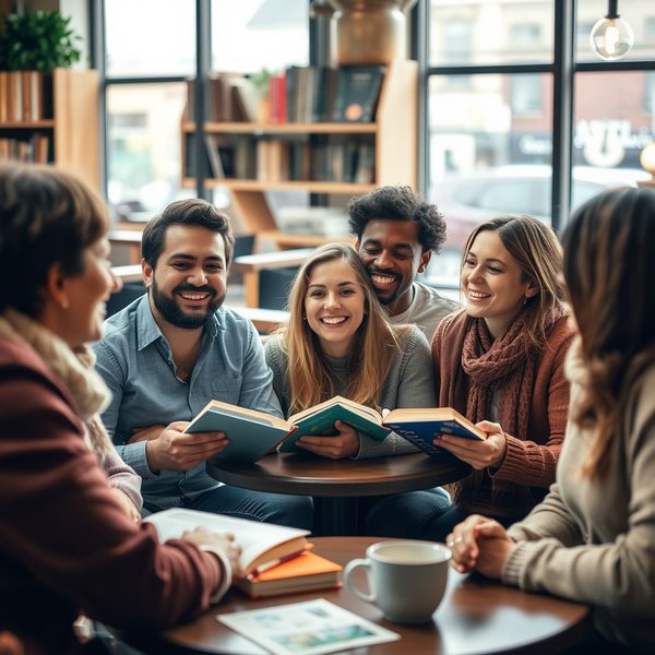 Afbeelding waarop mensen bespreken waar ze misschien mee bezig zijn