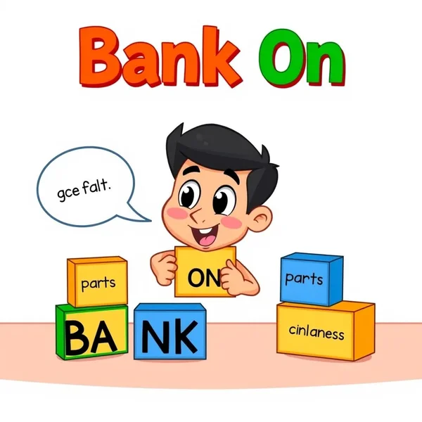显示某人自信依赖某事， illustration the phrasal verb Bank On