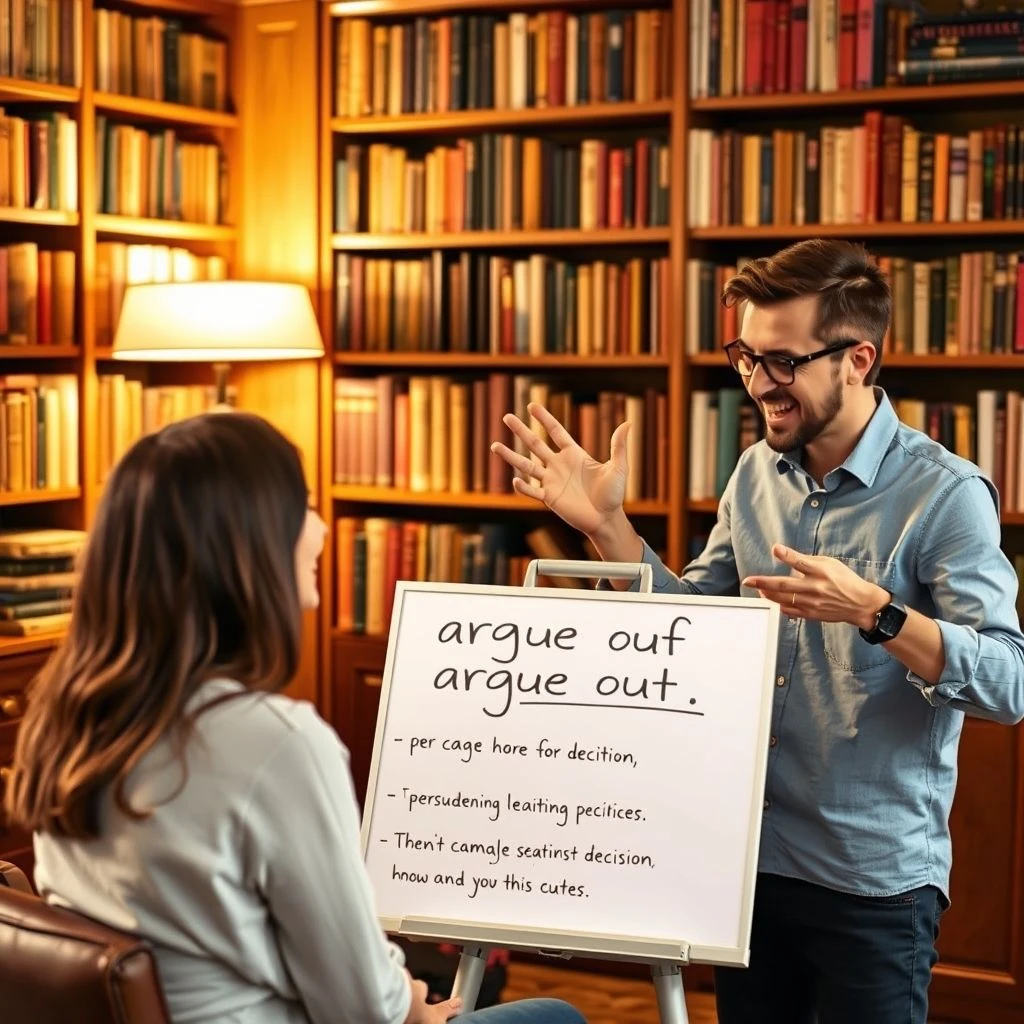 掌握 'Argue Out Of'：英语短语动词详解与用法指南
