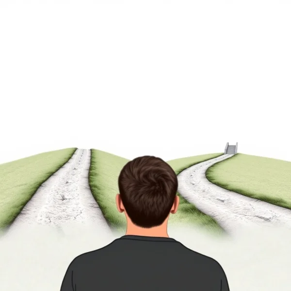 Gambar menunjukkan seseorang yang ragu-ragu mundur dari kontrak, menggambarkan arti dari back out of