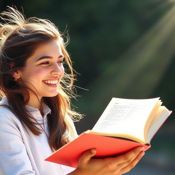 Image showing someone easily completing a task, with the text "Breeze Through Your Studies"