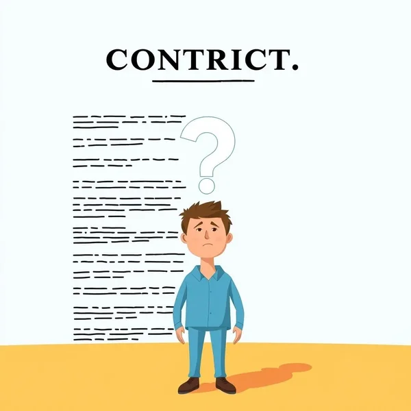Immagine che mostra qualcuno che esitante si allontana da un contratto, illustrando il significato di back out of