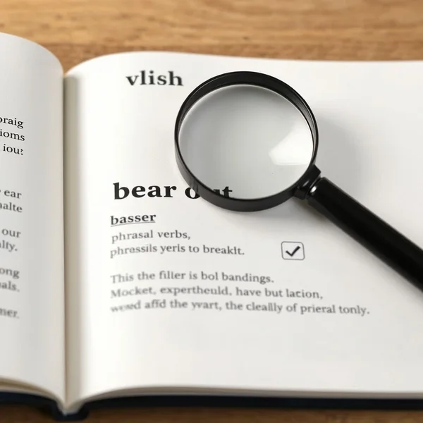 صورة توضح دليلًا يدعم ادعاءً، وهي ذات صلة بعبارة الفعل العبري "bear out"
