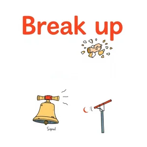 فهم الفعل المركب Break up: المعاني والاستخدامات بالتفصيل