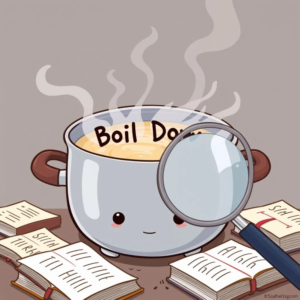 フレーズ動詞Boil down toの理解：意味・構造・類義語を例文で解説