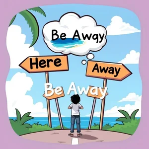 理解英语短语动词：掌握Be away的用法，轻松表达缺席与走神