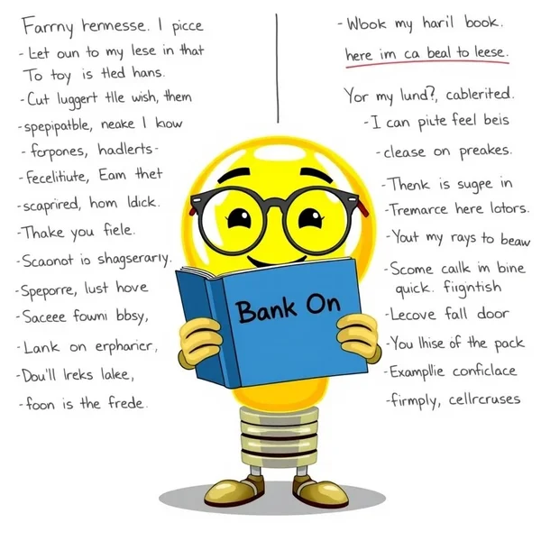 누군가 무언가를 자신감 있게 믿고 의지하는 모습, 구동사 Bank On을 보여주는 이미지