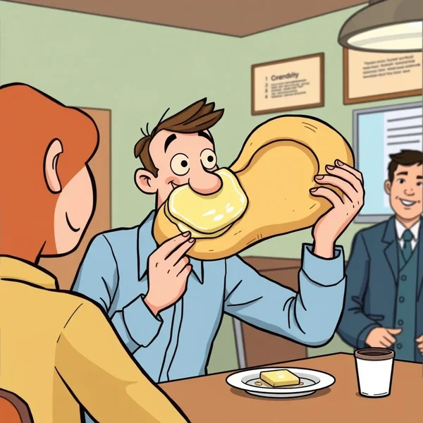 Image showing someone trying to butter up another person with compliments