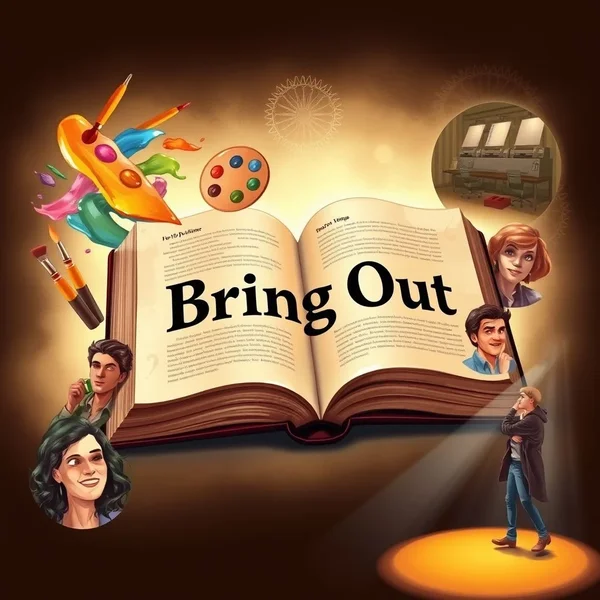 รูปภาพแสดงบริบทที่แตกต่างในการใช้สำนวนวลี 'bring out'