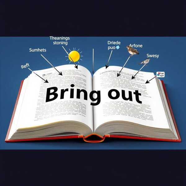 Image showing different contexts of using the phrasal verb 'bring out'