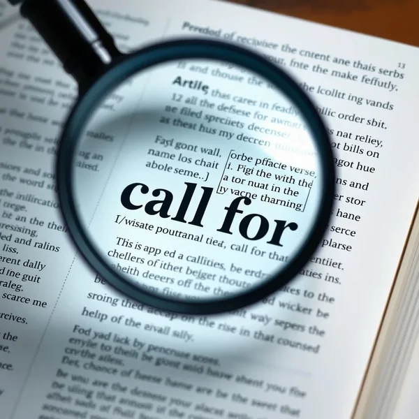 Decoding Call for: A Guide to This Essential English Phrasal Verb
