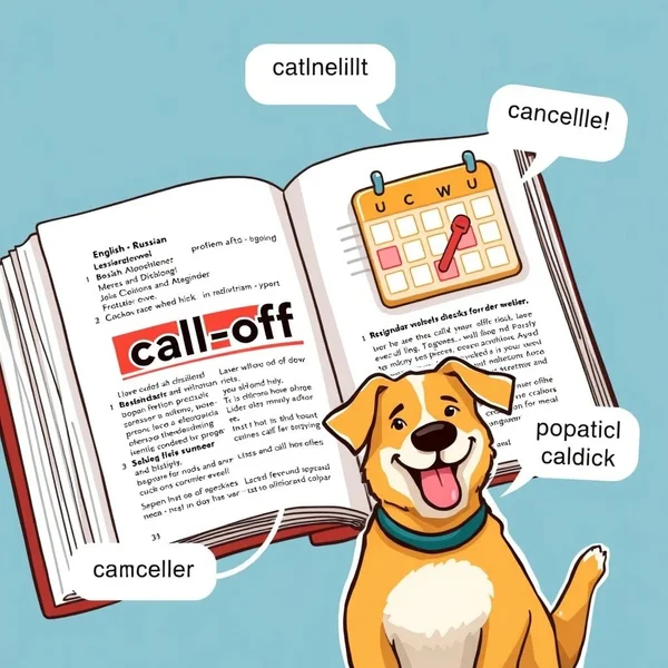 Image illustrating the phrasal verb call off