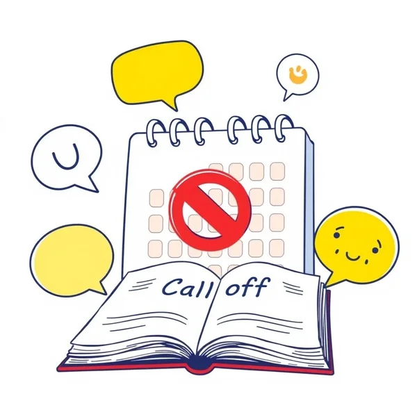 Image illustrating the phrasal verb call off