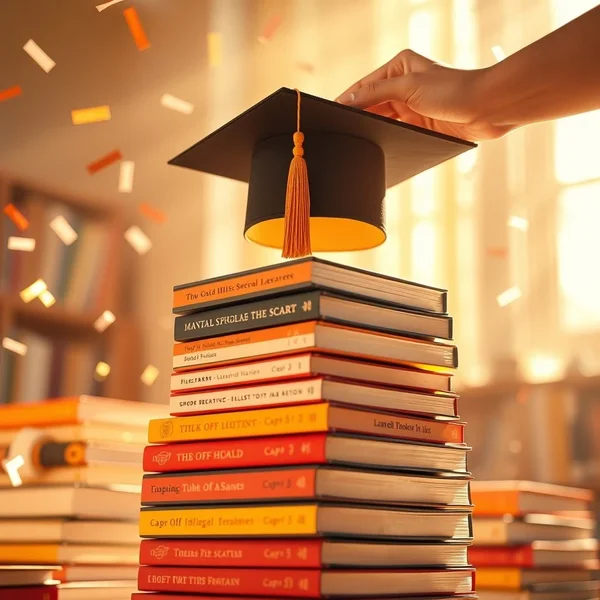صورة توضح 'cap off' مع ختام حفل تخرج