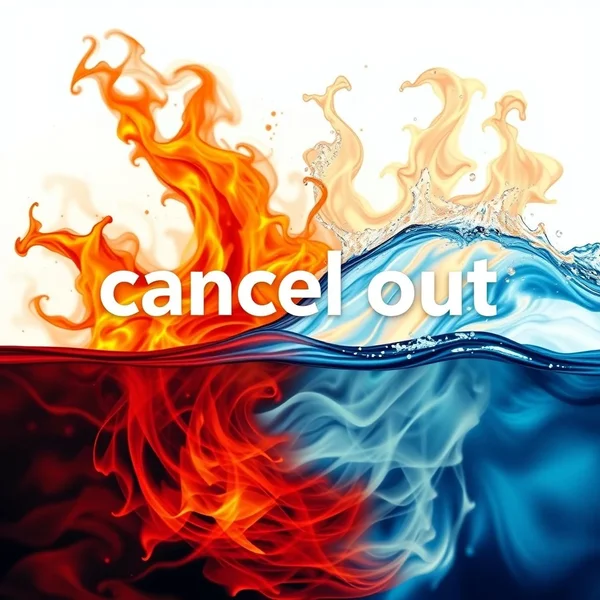 Gambar yang menunjukkan elemen kontras yang saling cancel out