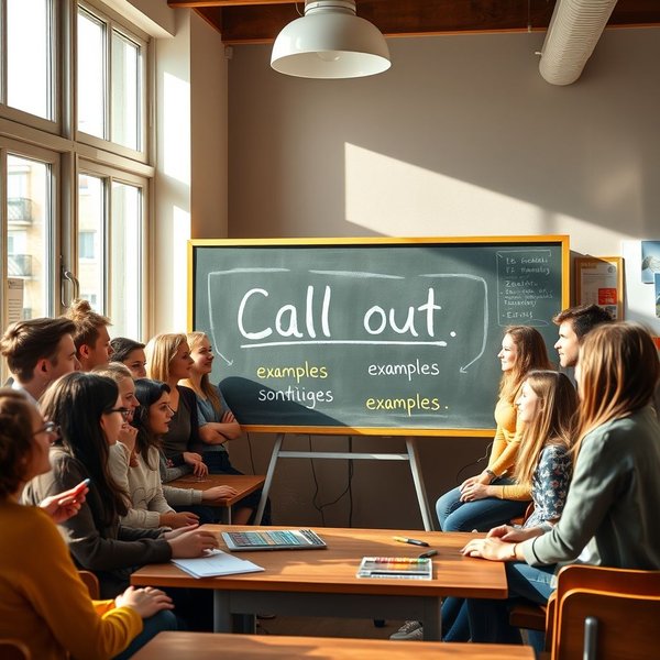 Het begrijpen van het phrasal verb Call Out