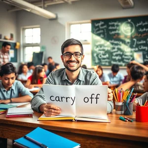 استكشاف الفعل المركب Carry off المعاني الاستخدام والأمثلة