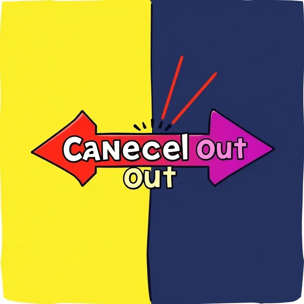 Image showing contrasting elements that cancel out each other