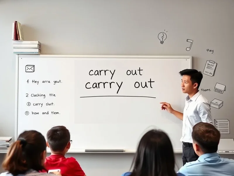 Image explaining the phrasal verb Carry out