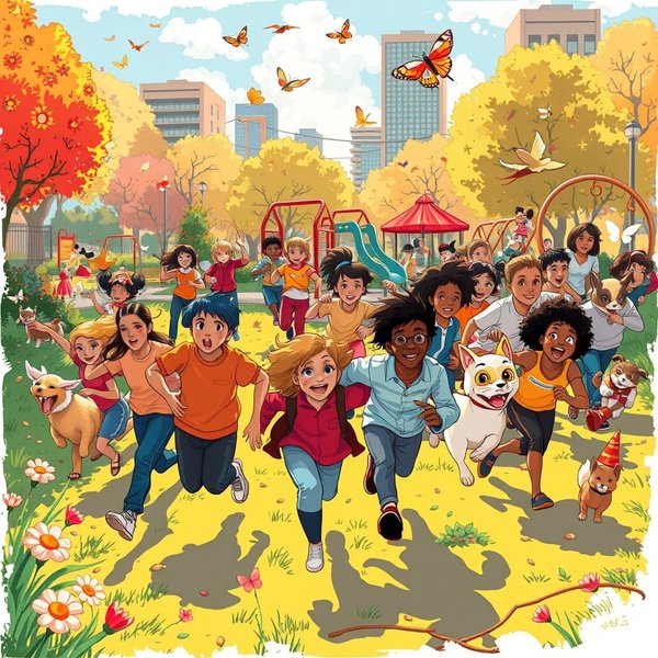 A dynamic illustration for the phrasal verb Chase After