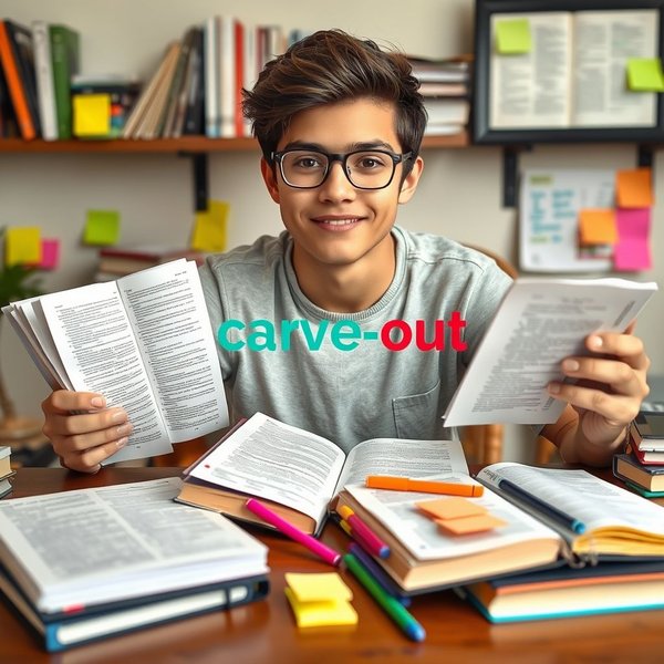 Öğrenme bağlamında carve out deyimini öne çıkaran görsel