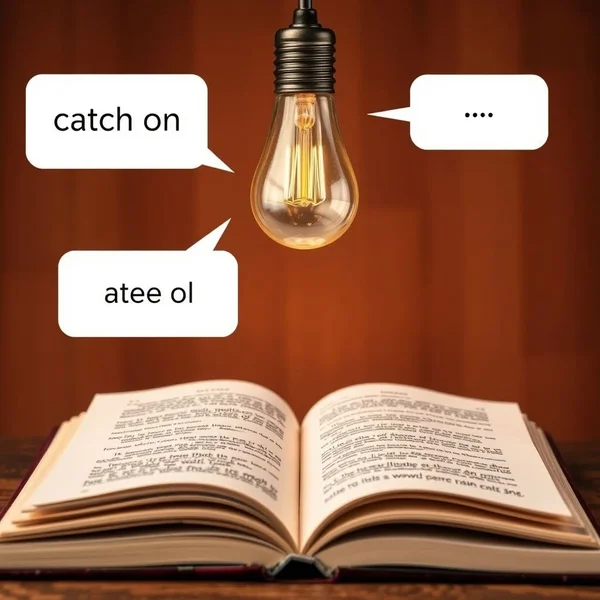 Catch on phrasal verbini anlamayı temsil eden yanan bir ampul resmi